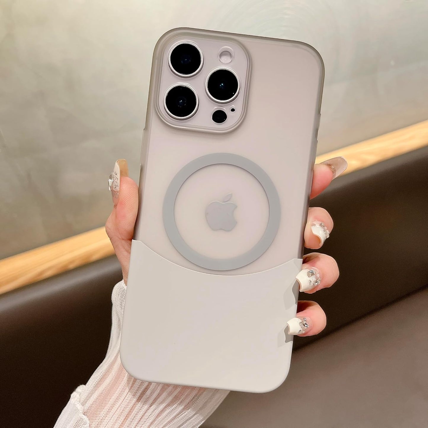 Separate full coverage non-destructive installation, Magnetic Case for iPhone, Compatiblewith MagSafe, Shock Absorbing Phone Cover with Camera Lens Full Protection