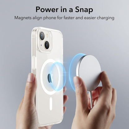 Magnetic Silicone Case for iPhone, Compatible with MagSafe, Silky Soft Touch, Shock Absorbing Phone Cover with Camera Lens Full Protection