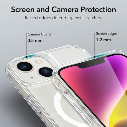 Magnetic Silicone Case for iPhone, Compatible with MagSafe, Silky Soft Touch, Shock Absorbing Phone Cover with Camera Lens Full Protection