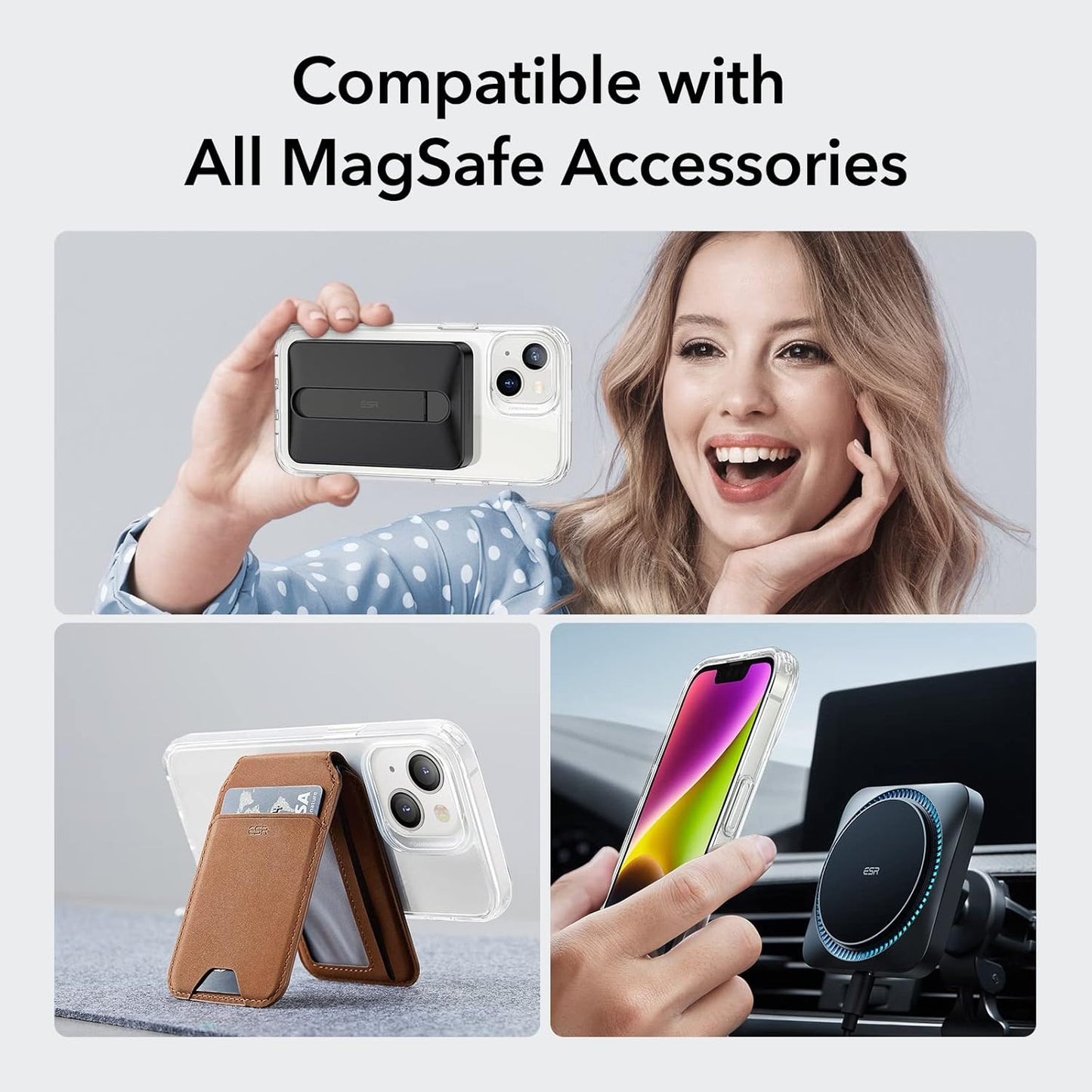 Magnetic Silicone Case for iPhone, Compatible with MagSafe, Silky Soft Touch, Shock Absorbing Phone Cover with Camera Lens Full Protection