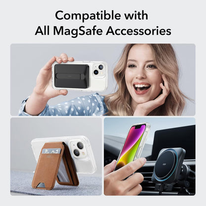 Magnetic Silicone Case for iPhone, Compatible with MagSafe, Silky Soft Touch, Shock Absorbing Phone Cover with Camera Lens Full Protection